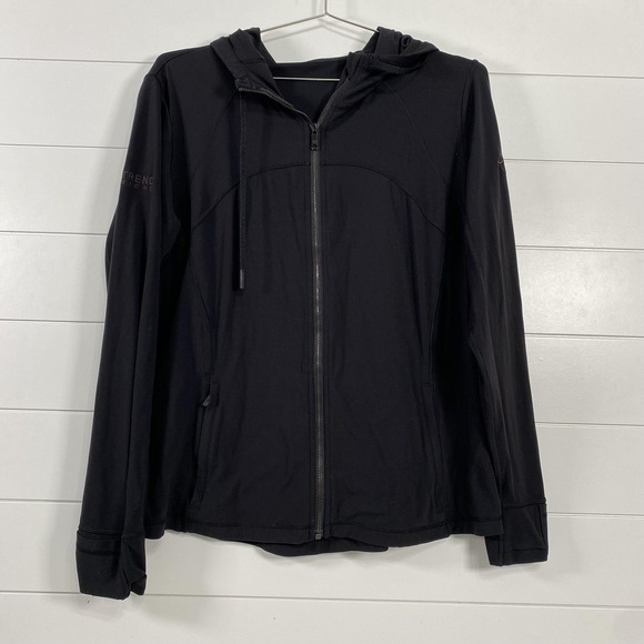 Lululemon Jacket Womens 20 Black Full Zip Hoodie Thumbholes CDW Trend Micro